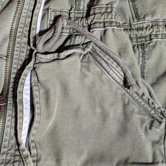 Hollister California Stretch Zip Army Green Long Sleeve Cotton Jacket Size Small - Picture 6 of 10